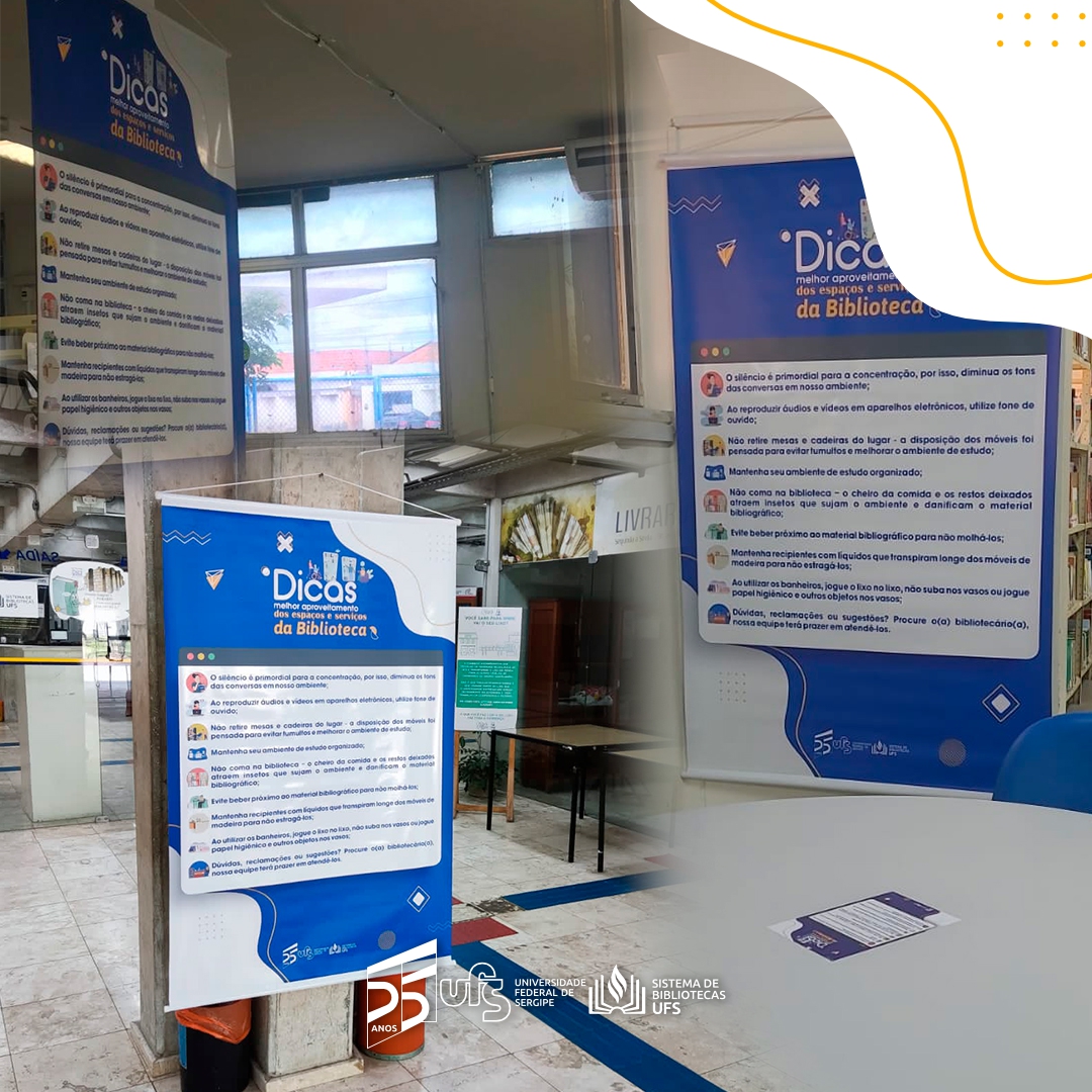 Ação engloba todas as seis bibliotecas do SIBIUFS. (arte/fotos: SIBIUFS)